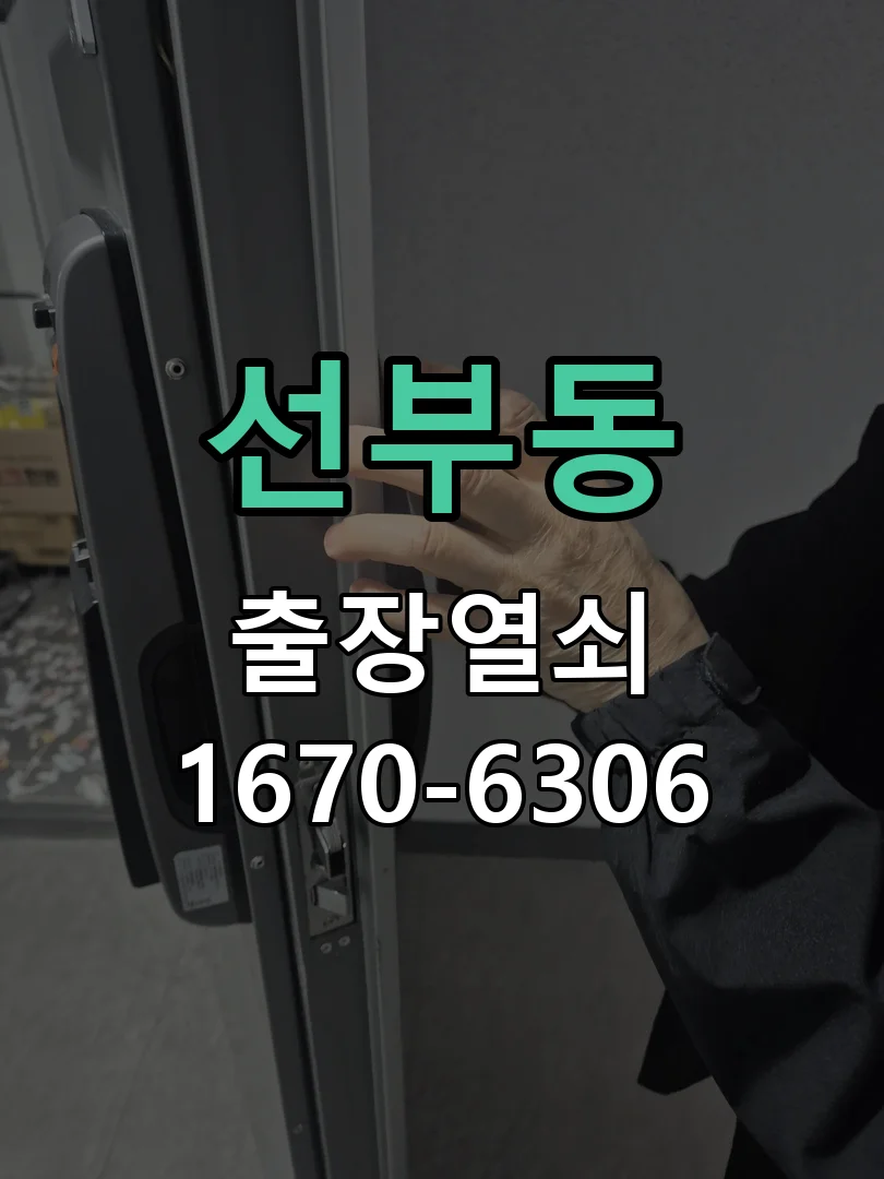 안산시 선부동 현관문 개문 작업 완료 후 점검
