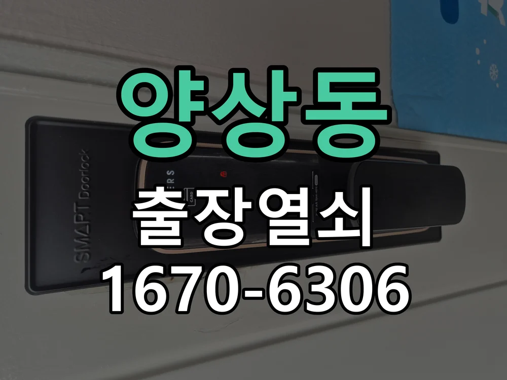 안산시 양상동 열쇠 분실 작업 완료 후 점검