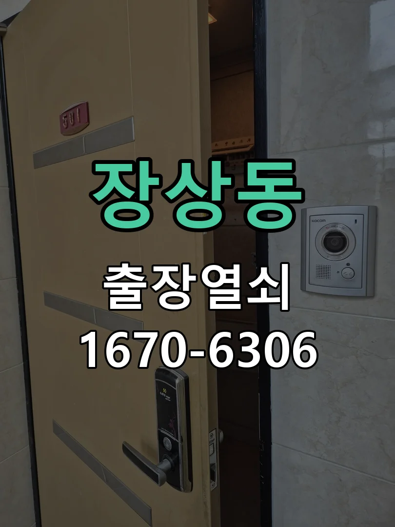 안산시 장상동 현관문 개문 작업 완료 후 점검