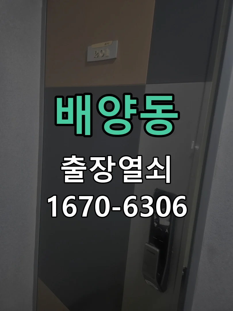 화성시 배양동 도어락 설치 현장 도착 후 상태 확인