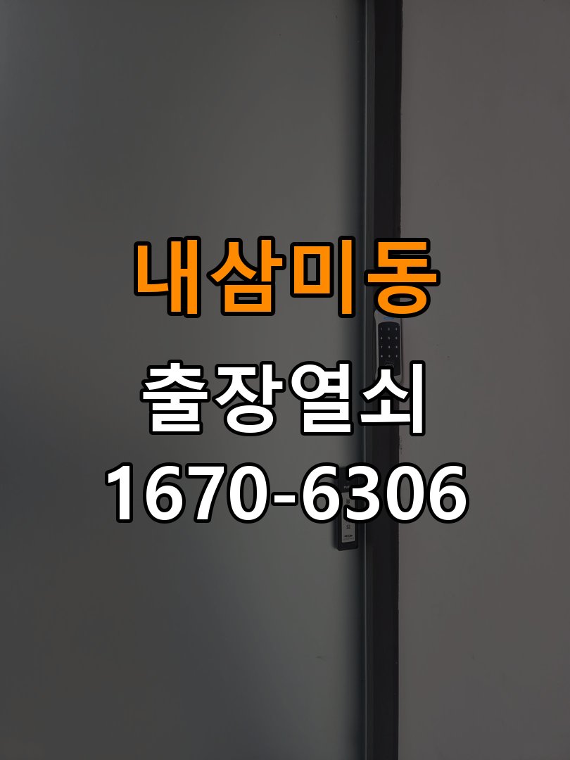 내삼미동열쇠 다세대주택 도어락 이중잠금 해제 및 작동 차이 확인 참고 사진 1