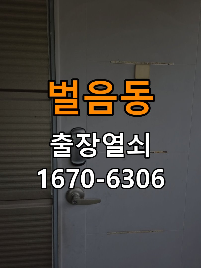 벌음동열쇠 임대주택 보조키·특수키·안전고리 추가 설치 안내 참고 사진 1