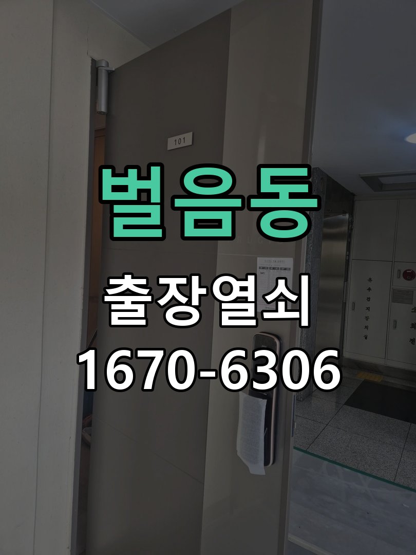 벌음동 지문인식 푸시풀 도어락 신규 교체 시공 작업 완료 후 정상 작동 확인