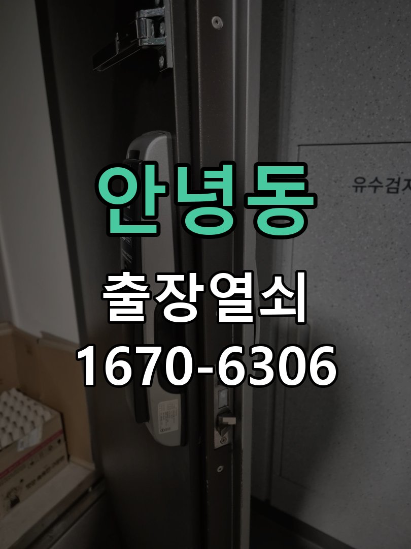 안녕동 열쇠 부러짐 키 실린더 교체 작업 완료 후 정상 작동 확인