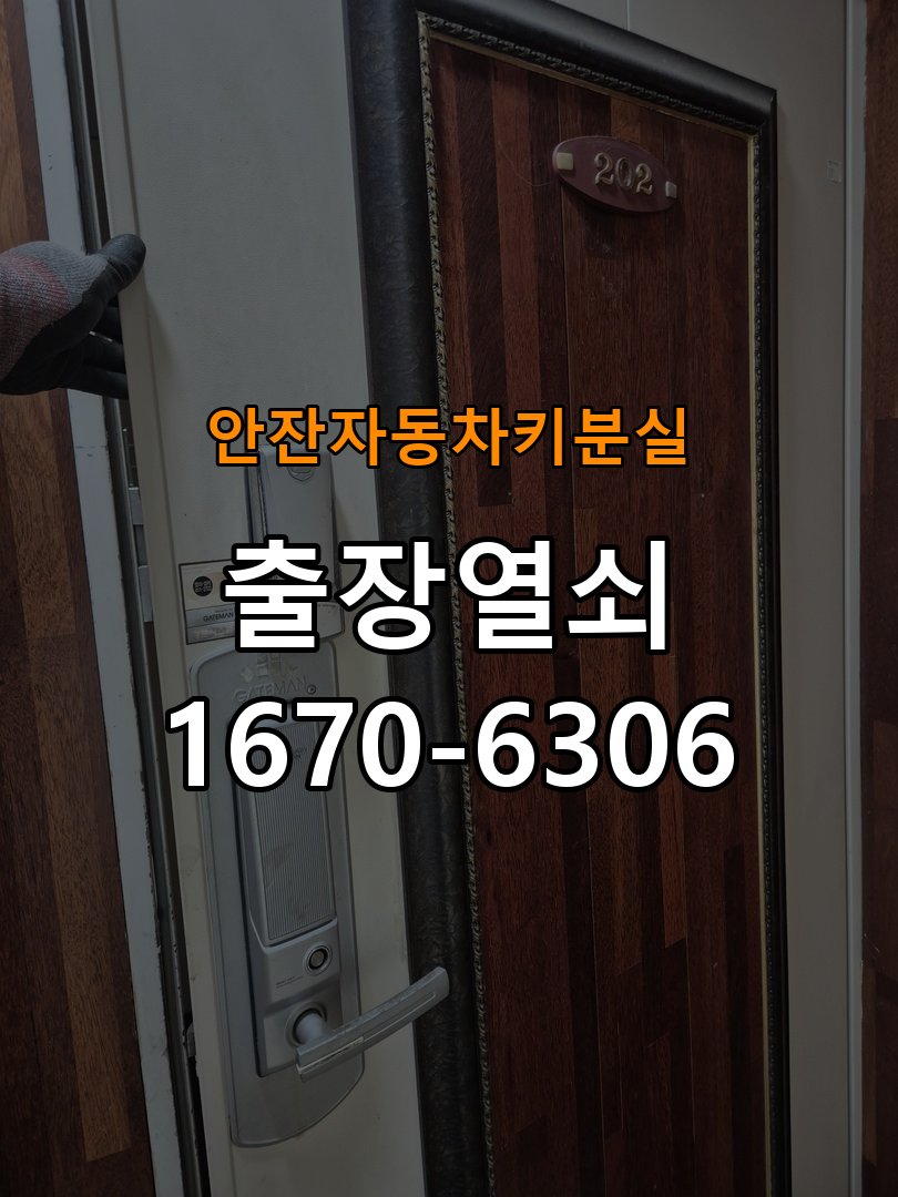 안잔 자동차키 분실 인터폰 비디오폰 도어락 무선연동 설치 작업 완료 후 정상 작동 확인